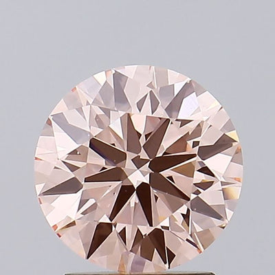 2.00 carat fancy vivid pink round lab grown diamond VS1 clarity