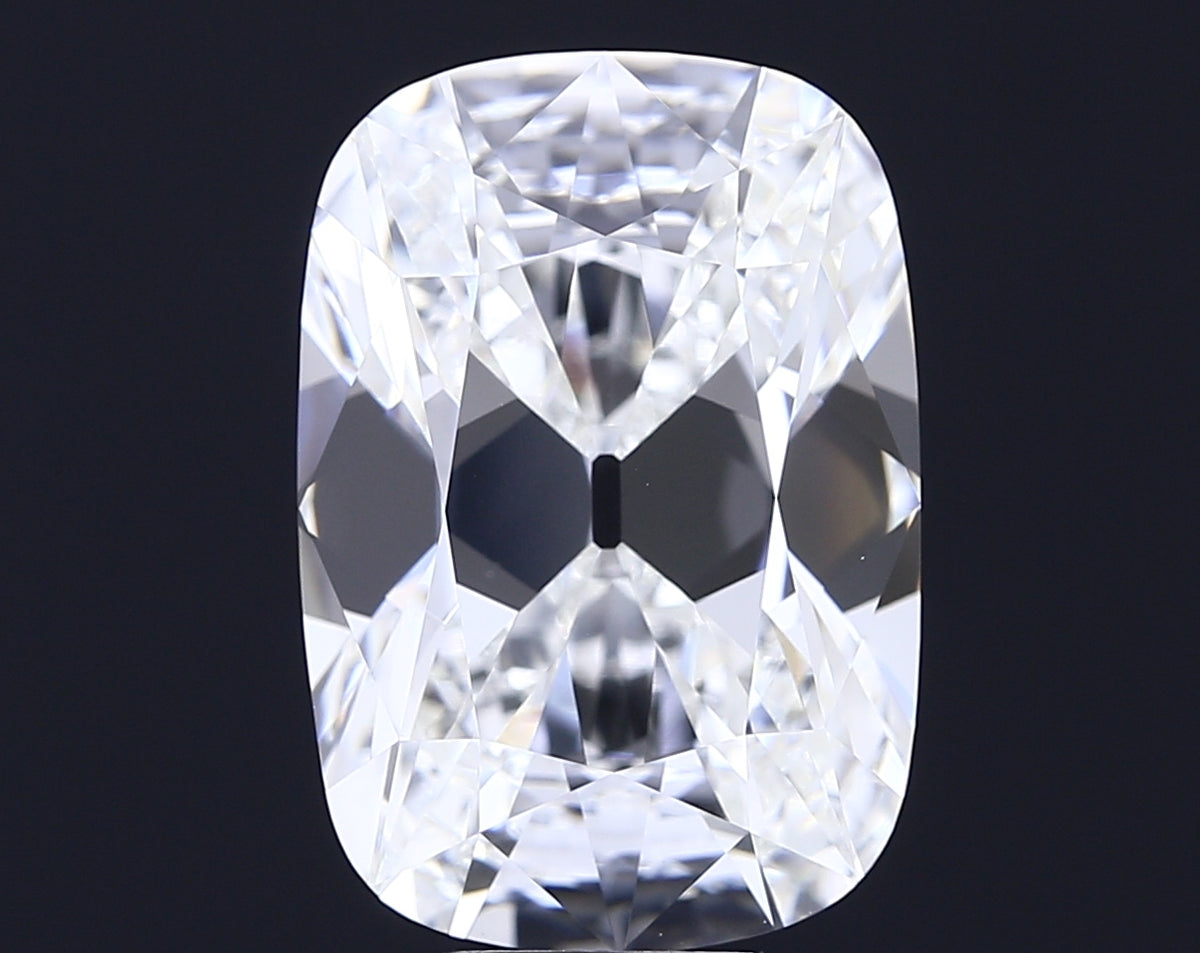 10.04 carat old mine cushion lab grown diamond F color VVS2 clarity