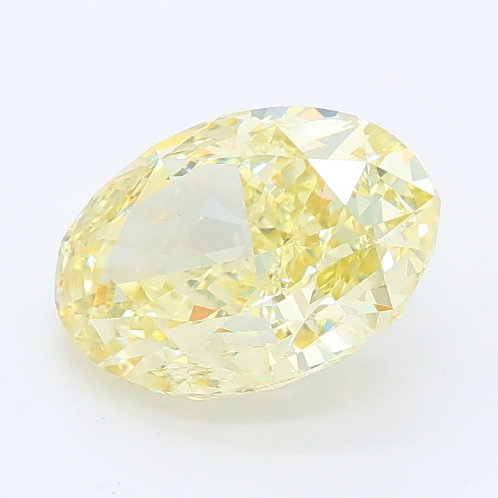 2.32 carat fancy intense yellow oval lab grown diamond VS2 clarity