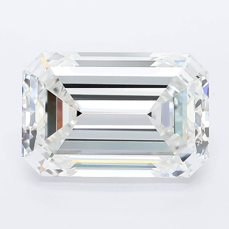 3.55 carat emerald lab grown diamond E color VS1 clarity