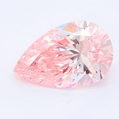 1.02 carat fancy vivid pink pear lab grown diamond VS1 clarity