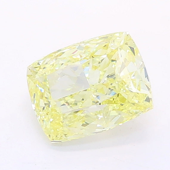 1.08 carat light yellow cushion lab grown diamond VS1 clarity