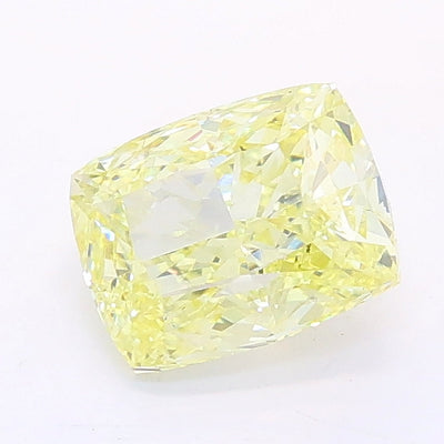 1.08 carat light yellow cushion lab grown diamond VS1 clarity