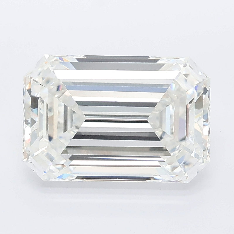 3.09 carat emerald lab grown diamond E color VVS2 clarity