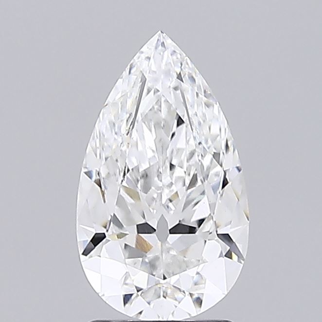 2.01 carat pear lab grown diamond E color VS1 clarity