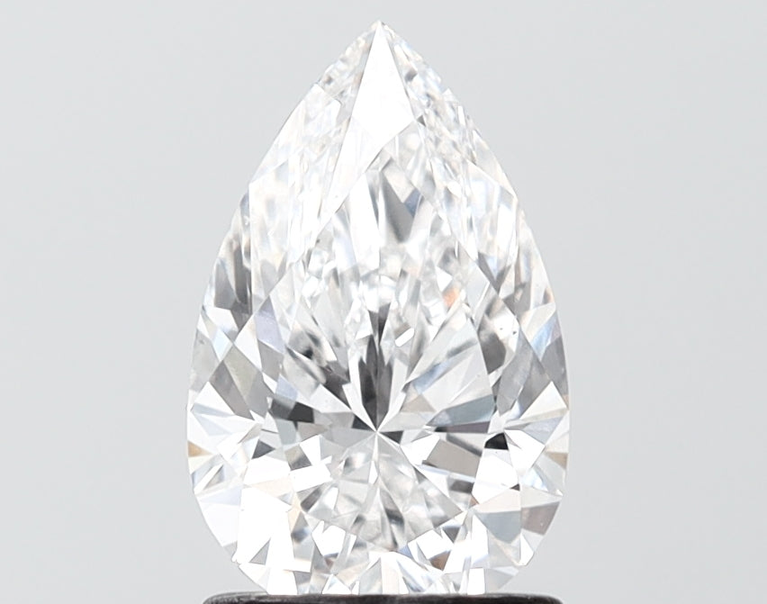 1.51 carat pear lab grown diamond E color VS1 clarity