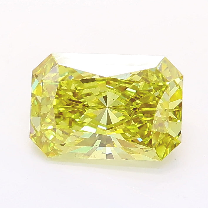 1.60 carat fancy intense yellow radiant lab grown diamond VS2 clarity