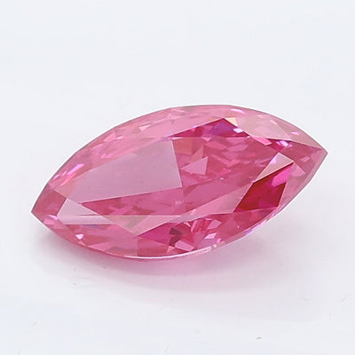 1.00 carat fancy vivid pink marquise lab grown diamond VS1 clarity