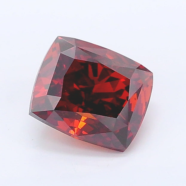 1.05 carat fancy deep brownish orange cushion lab grown diamond VVS2 clarity