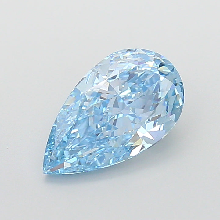 4.94 carat fancy vivid blue pear lab grown diamond VS1 clarity