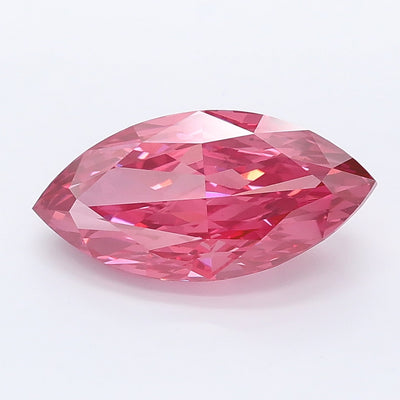 2.53 carat fancy vivid pink marquise lab grown diamond VVS2 clarity