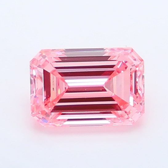 1.00 carat fancy vivid pink emerald lab grown diamond VS2 clarity