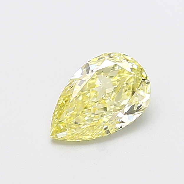 1.02 carat fancy yellow pear lab grown diamond VVS1 clarity