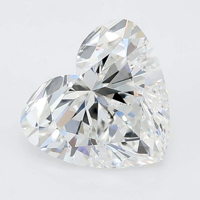2.02 carat heart lab grown diamond D color VVS2 clarity