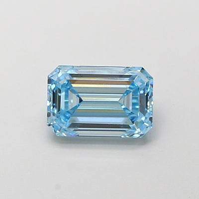 2.00 carat fancy vivid blue emerald lab grown diamond VS1 clarity