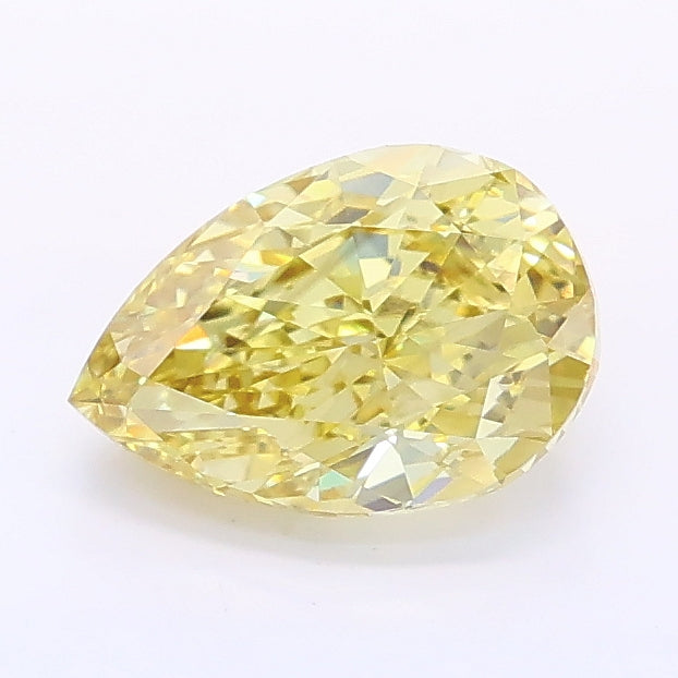 1.15 carat fancy yellow pear lab grown diamond SI1 clarity