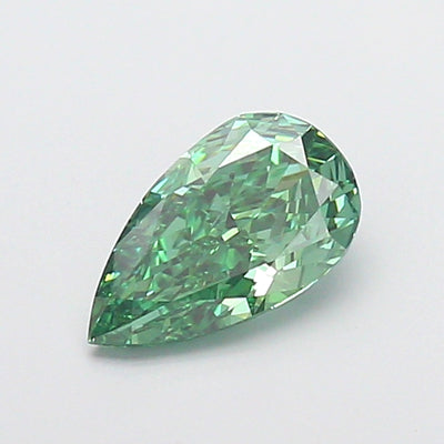 1.09 carat fancy vivid green pear lab grown diamond VS1 clarity
