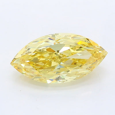 1.52 carat fancy intense yellow marquise lab grown diamond VS1 clarity