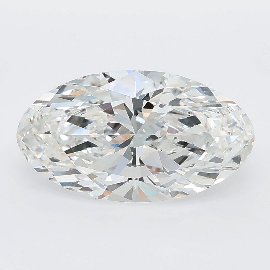 2.26 carat moval lab grown diamond E color VVS2 clarity