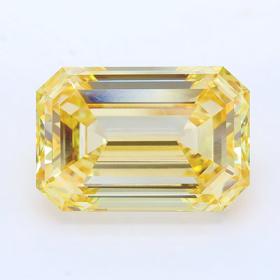 15.63 carat fancy yellow emerald lab grown diamond VS2 clarity