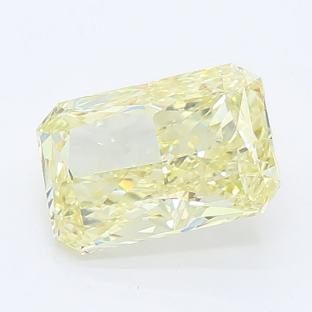 1.38 carat fancy yellow radiant lab grown diamond VS1 clarity