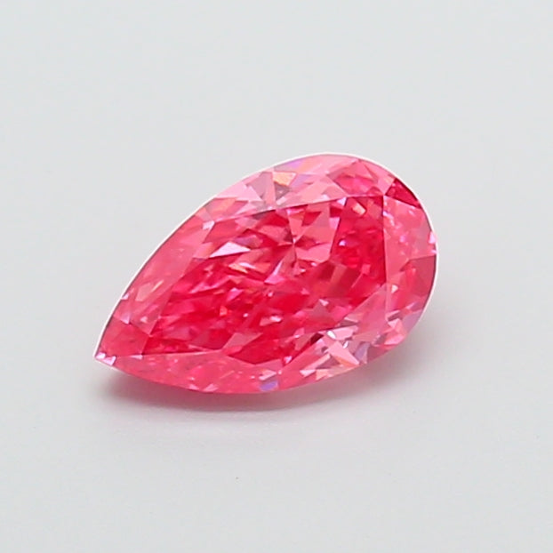 1.09 carat fancy vivid pink pear lab grown diamond VVS2 clarity