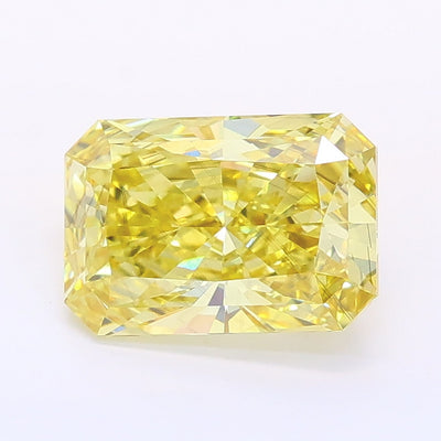 1.68 carat fancy intense yellow radiant lab grown diamond SI1 clarity
