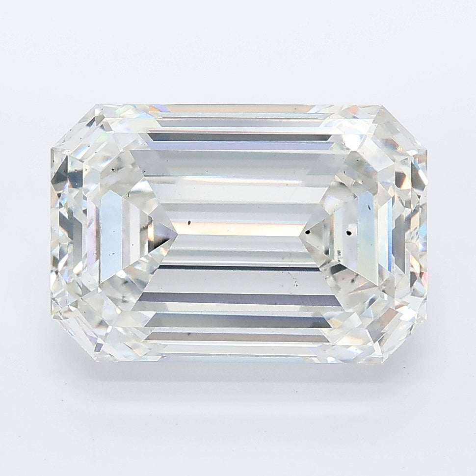 6.08 carat emerald lab grown diamond F color VS2 clarity