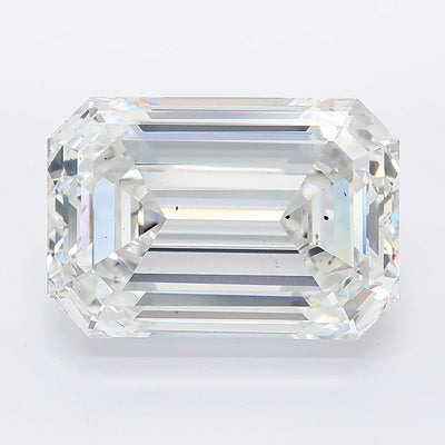 6.08 carat emerald lab grown diamond F color VS2 clarity