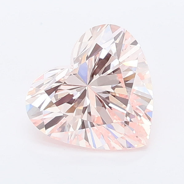 1.02 carat fancy intense pink heart lab grown diamond VS1 clarity