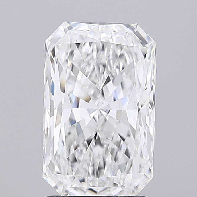 1.71 carat radiant lab grown diamond F color VS1 clarity