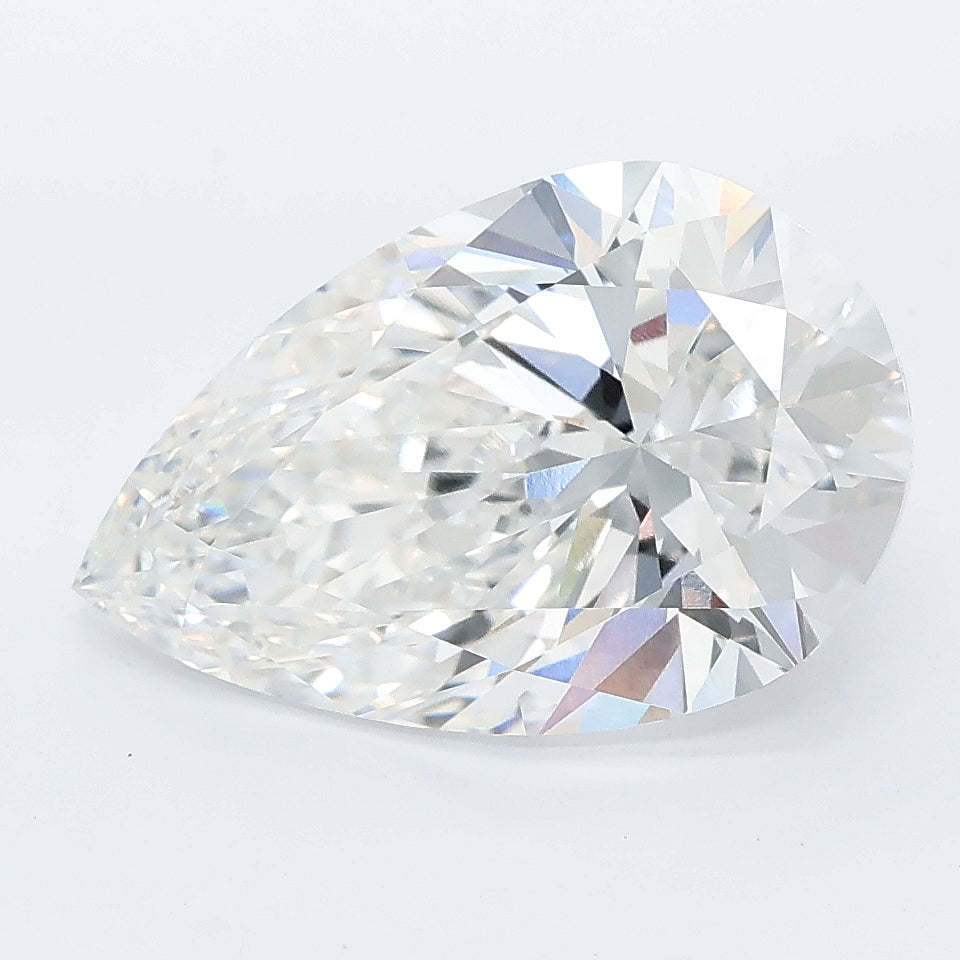 4.06 carat pear lab grown diamond E color VVS2 clarity