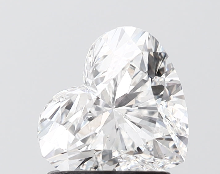 1.50 carat heart lab grown diamond E color VS2 clarity