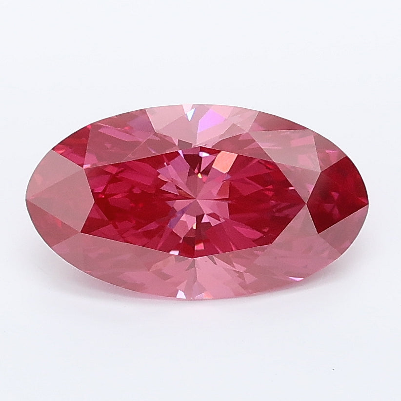 2.03 carat fancy vivid pink moval lab grown diamond VS1 clarity