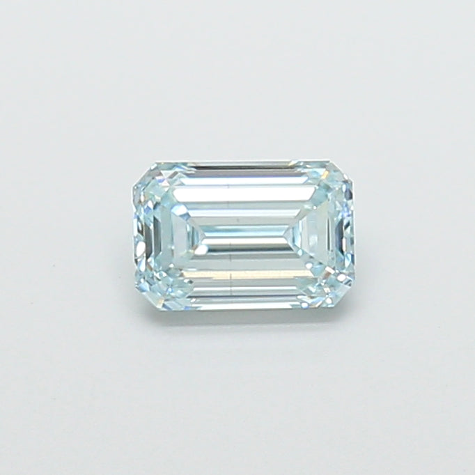 1.04 carat fancy greenish blue emerald lab grown diamond VS1 clarity