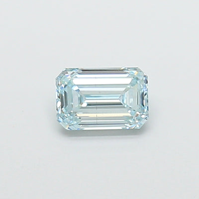 1.04 carat fancy greenish blue emerald lab grown diamond VS1 clarity