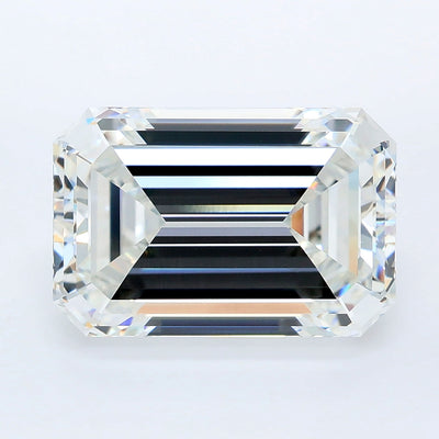 7.02 carat emerald lab grown diamond F color VVS2 clarity