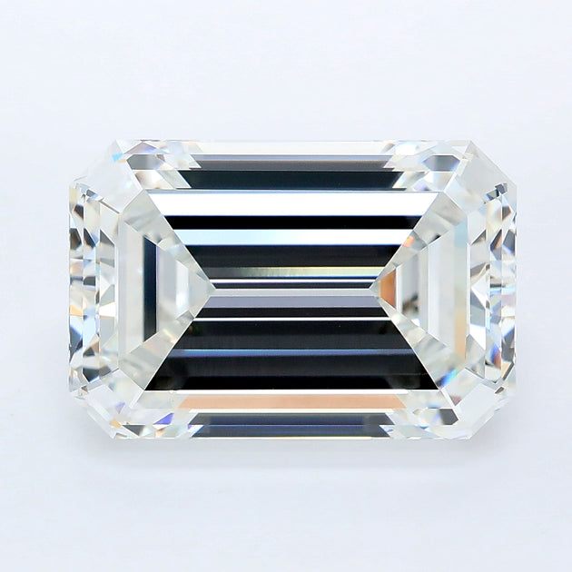 7.02 carat emerald lab grown diamond F color VVS2 clarity