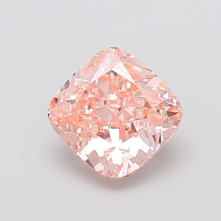 3.01 carat fancy intense pink cushion lab grown diamond VVS2 clarity