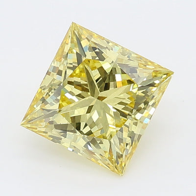 1.70 carat fancy intense yellow princess lab grown diamond VS1 clarity