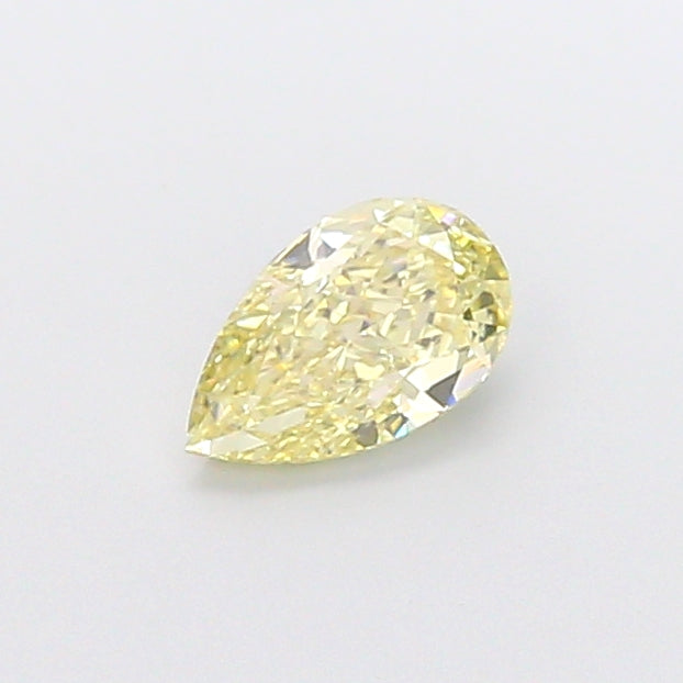 1.14 carat fancy yellow pear lab grown diamond VVS2 clarity