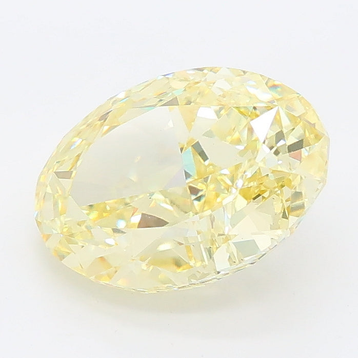 2.73 carat fancy intense yellow oval lab grown diamond VS1 clarity