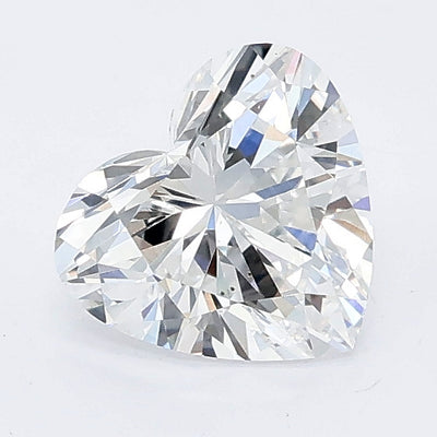1.00 carat heart lab grown diamond E color VVS2 clarity