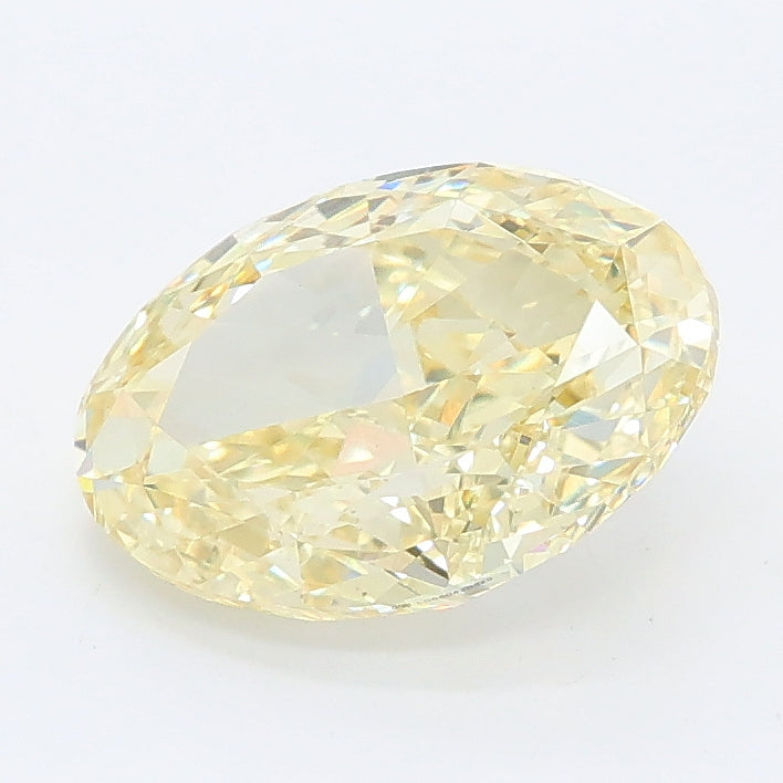 2.52 carat fancy intense yellow oval lab grown diamond VS2 clarity