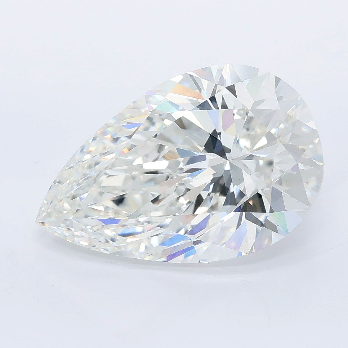 6.07 carat pear lab grown diamond F color VVS2 clarity