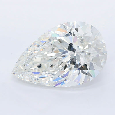 6.07 carat pear lab grown diamond F color VVS2 clarity