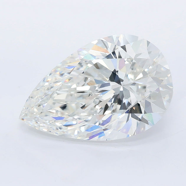 6.07 carat pear lab grown diamond F color VVS2 clarity