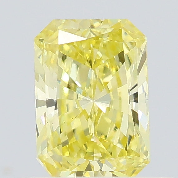 0.53 carat fancy intense yellow radiant lab grown diamond VS1 clarity