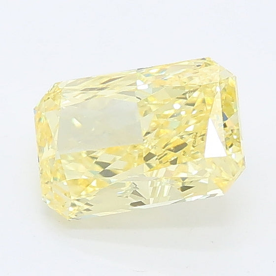 1.09 carat fancy vivid yellow radiant lab grown diamond VS1 clarity