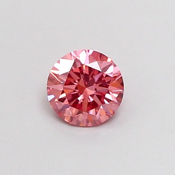 0.40 carat fancy vivid pink round lab grown diamond VS2 clarity